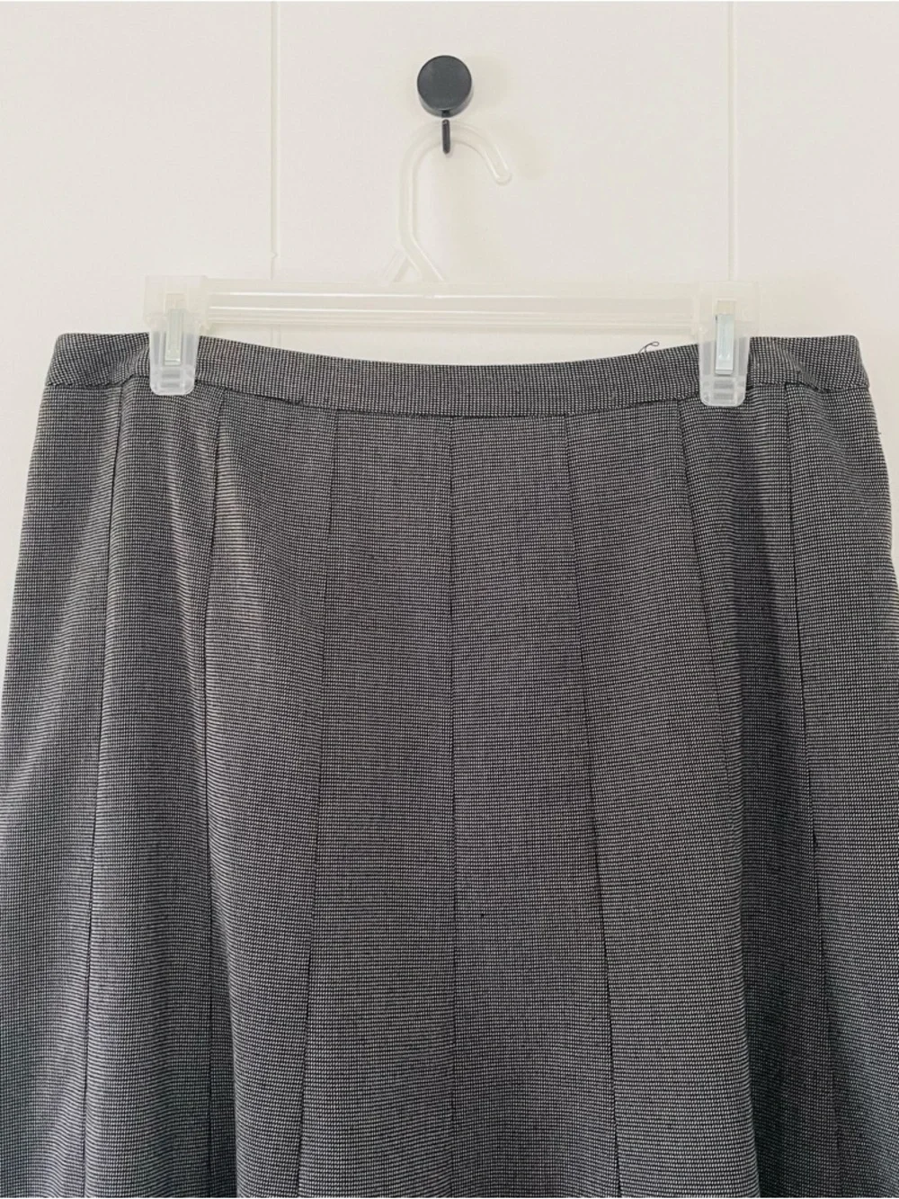 new directions Charcoal Gray A-Line Midi Skirt
